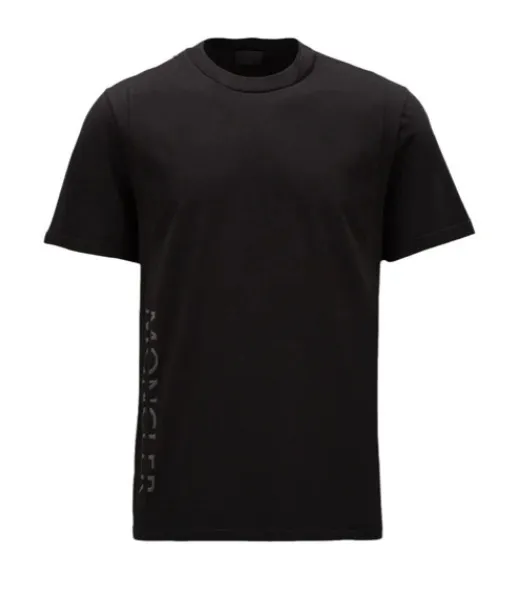 MONCLER  |Plain Cotton Short Sleeves Logo T-Shirts