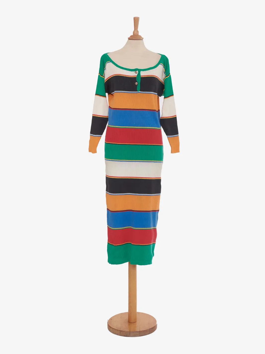 Moschino Multicolor Knit Long Dress