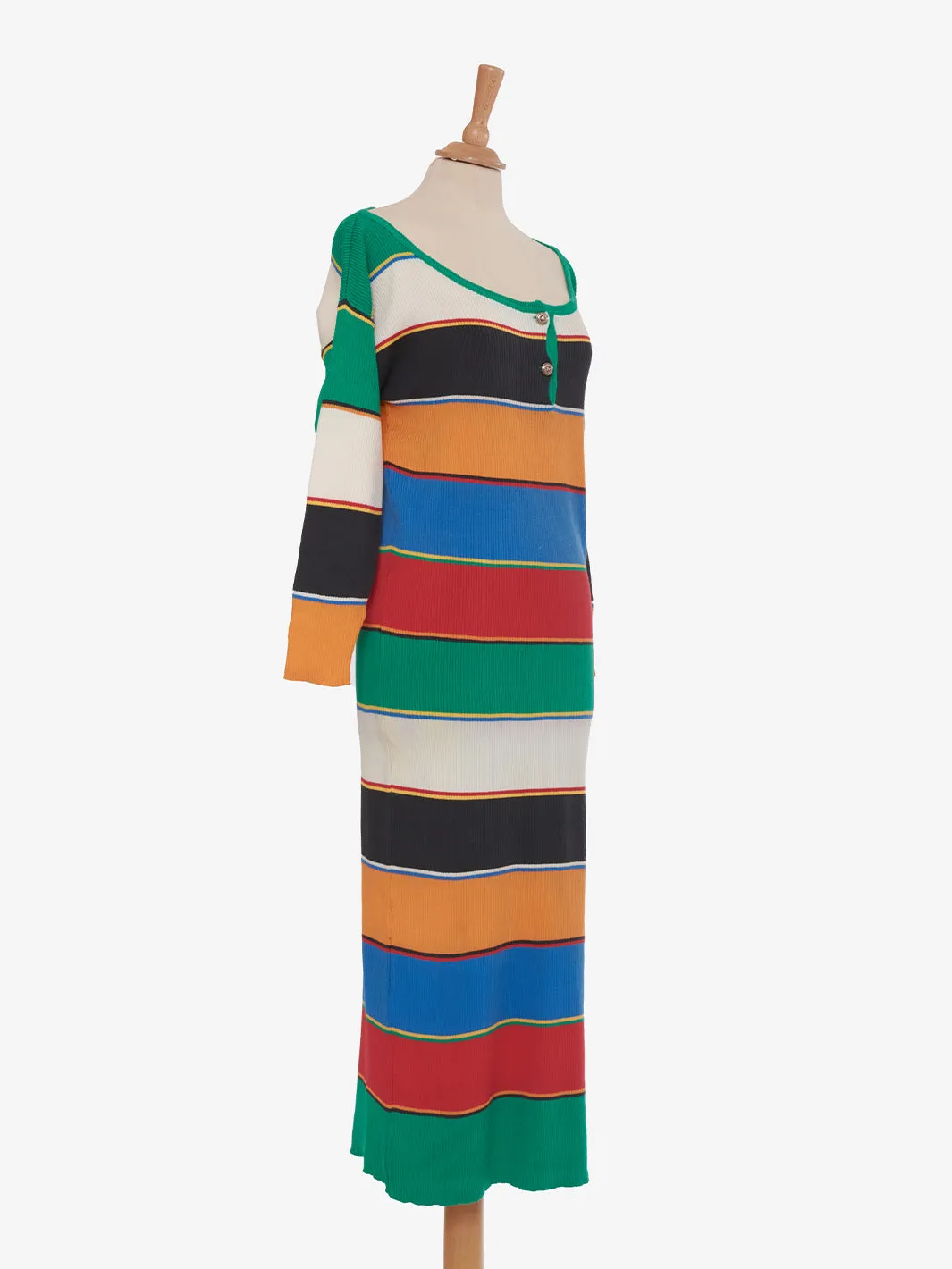 Moschino Multicolor Knit Long Dress