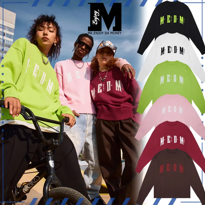 MR. ENJOY DA MONEY  |Unisex Street Style Oversized Logo Sweaters