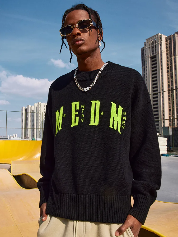 MR. ENJOY DA MONEY  |Unisex Street Style Oversized Logo Sweaters