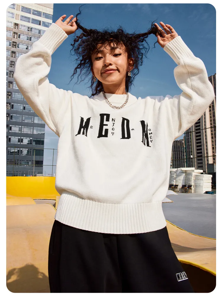 MR. ENJOY DA MONEY  |Unisex Street Style Oversized Logo Sweaters