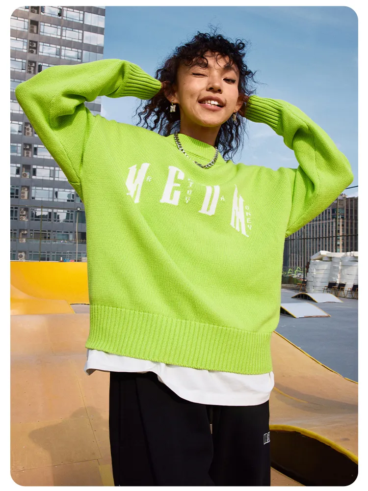 MR. ENJOY DA MONEY  |Unisex Street Style Oversized Logo Sweaters