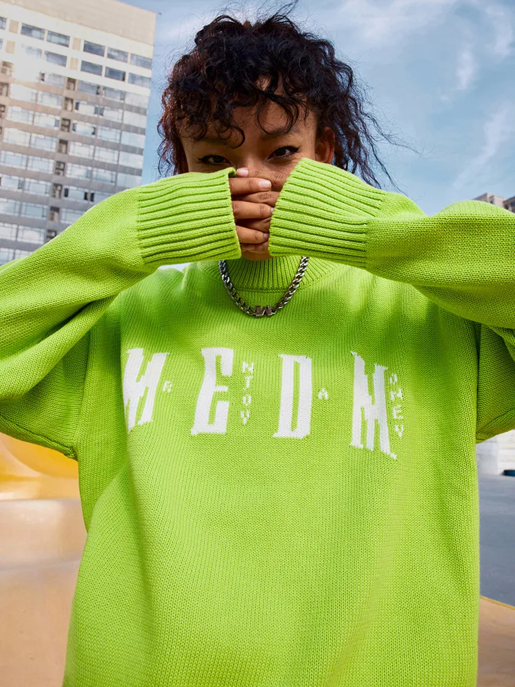 MR. ENJOY DA MONEY  |Unisex Street Style Oversized Logo Sweaters