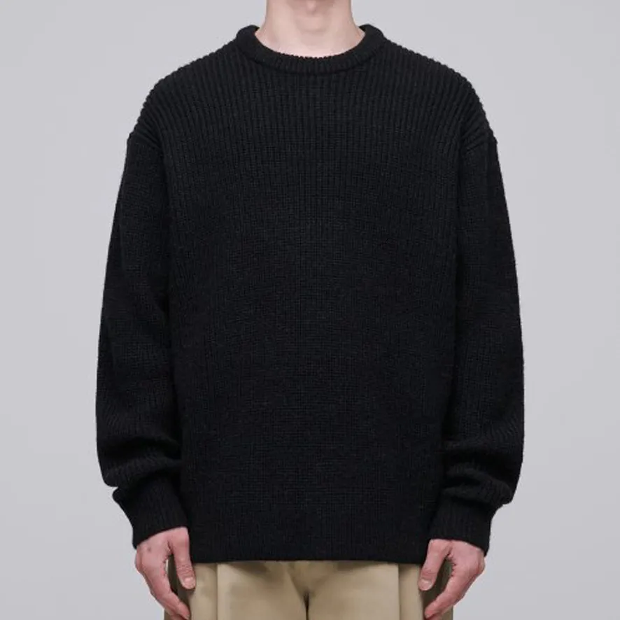 MUSINSA STANDARD  |Crew Neck Wool Street Style Long Sleeves Plain Sweaters