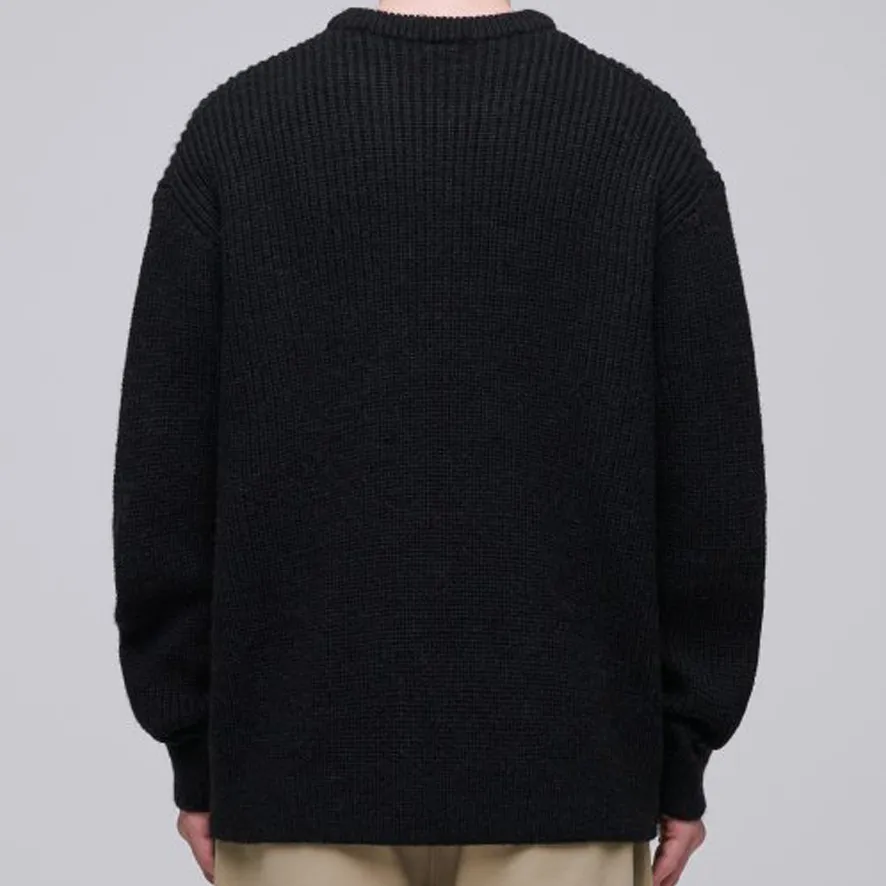 MUSINSA STANDARD  |Crew Neck Wool Street Style Long Sleeves Plain Sweaters