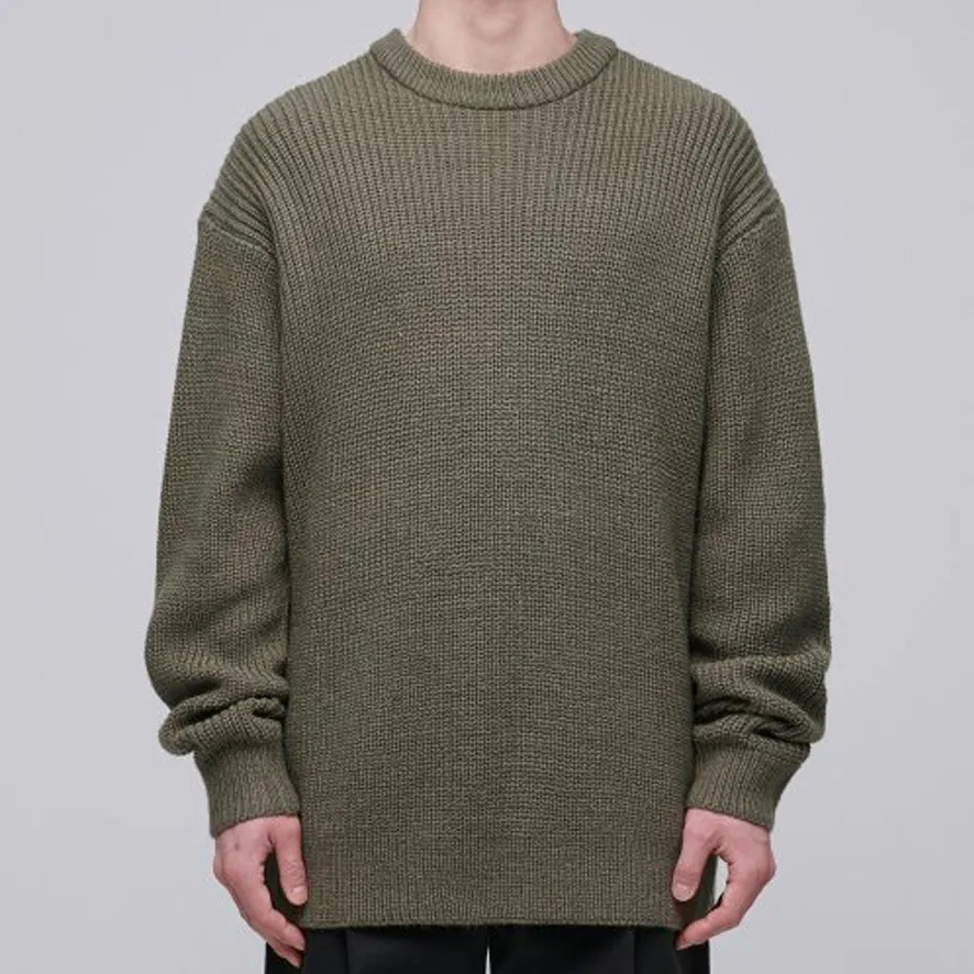 MUSINSA STANDARD  |Crew Neck Wool Street Style Long Sleeves Plain Sweaters