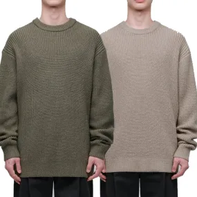 MUSINSA STANDARD  |Crew Neck Wool Street Style Long Sleeves Plain Sweaters