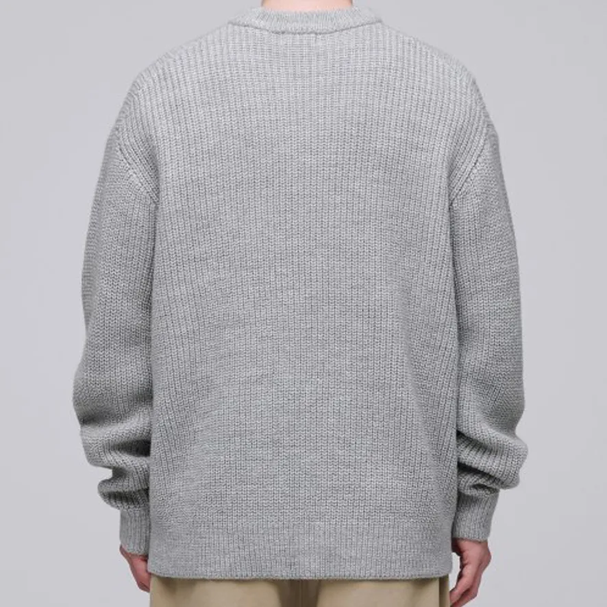 MUSINSA STANDARD  |Crew Neck Wool Street Style Long Sleeves Plain Sweaters