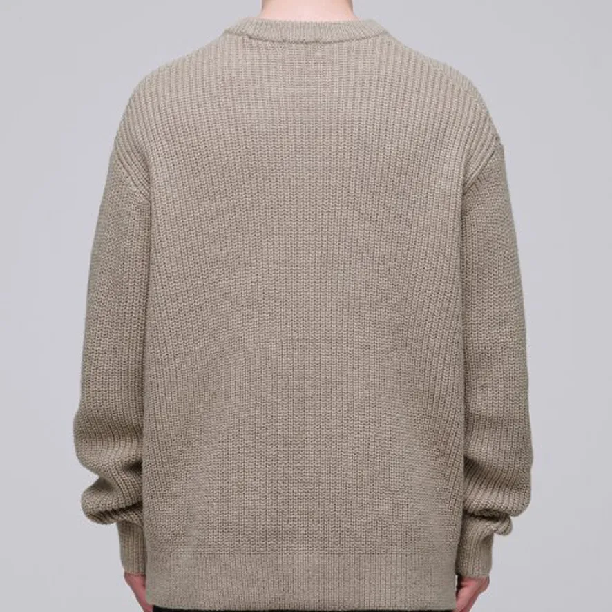 MUSINSA STANDARD  |Crew Neck Wool Street Style Long Sleeves Plain Sweaters