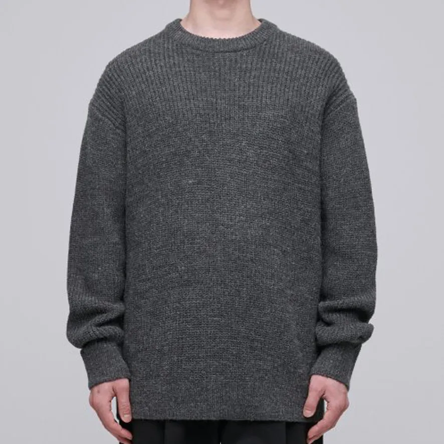 MUSINSA STANDARD  |Crew Neck Wool Street Style Long Sleeves Plain Sweaters