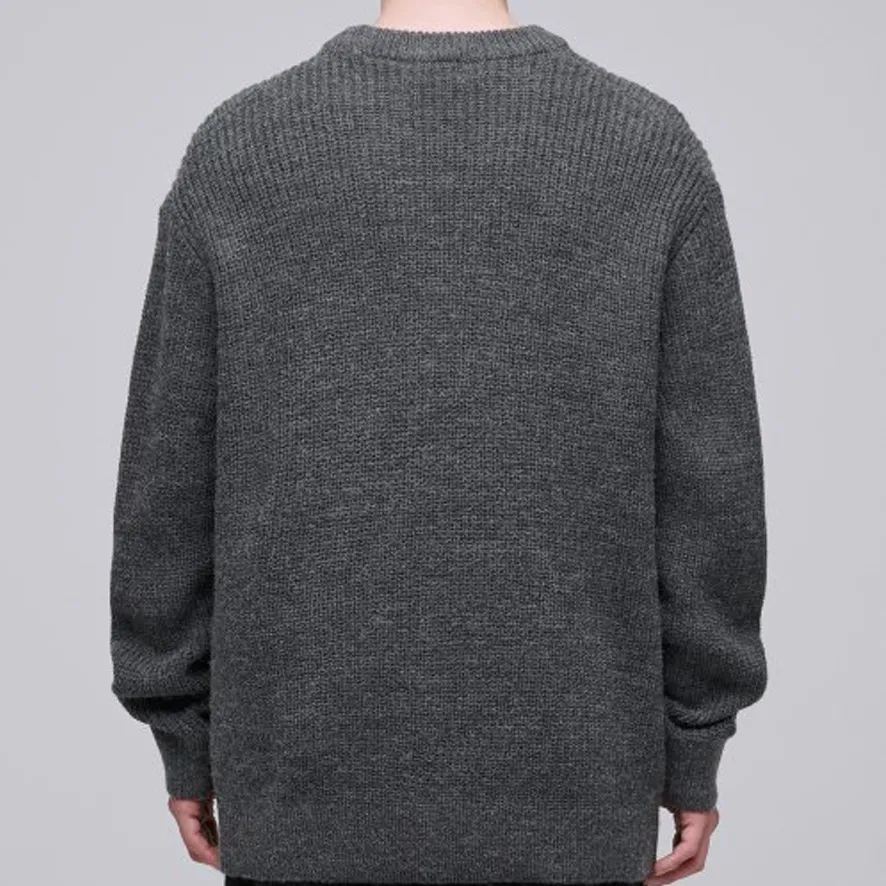 MUSINSA STANDARD  |Crew Neck Wool Street Style Long Sleeves Plain Sweaters