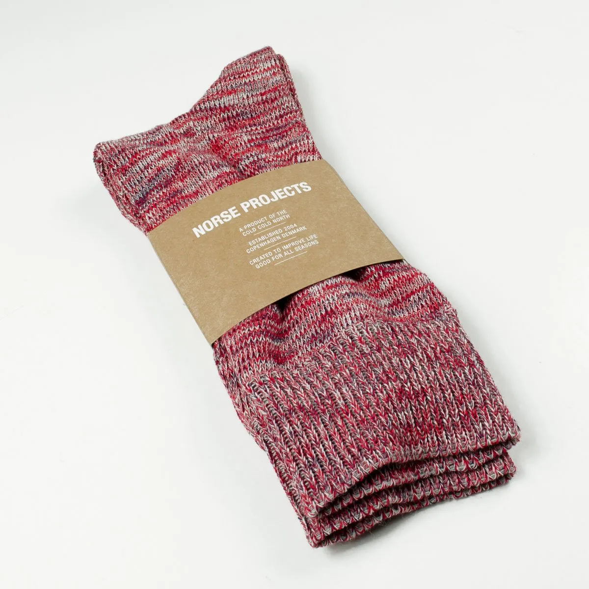 Norse Projects - Bjarki Blend Socks - Askja Red