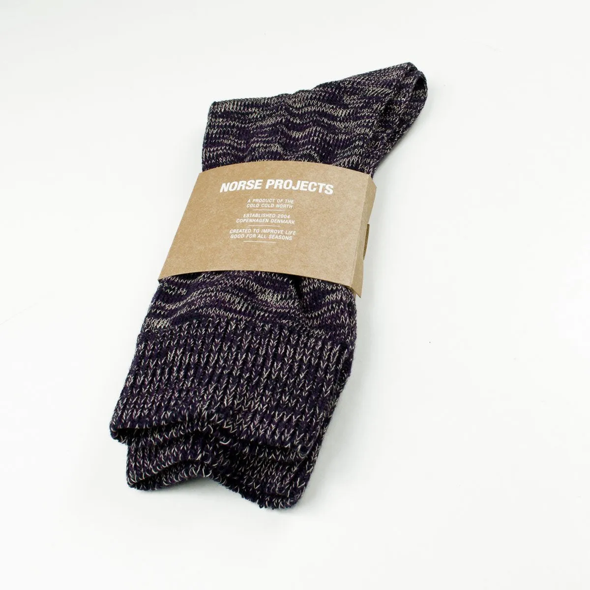 Norse Projects - Bjarki Blend Socks - Ritteri Purple