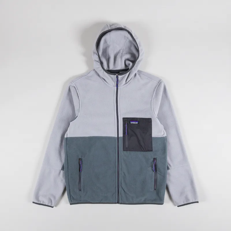 Patagonia Microdini Fleece Hoody Nouveau Green Salt Grey