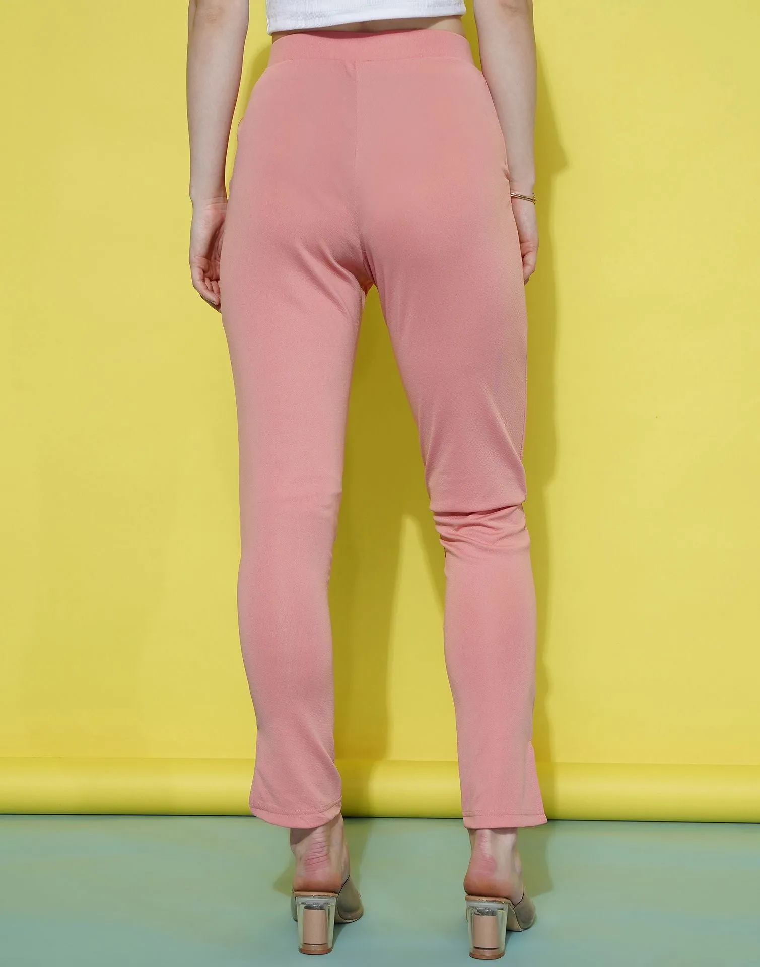 Peach Leggings Fit Pant