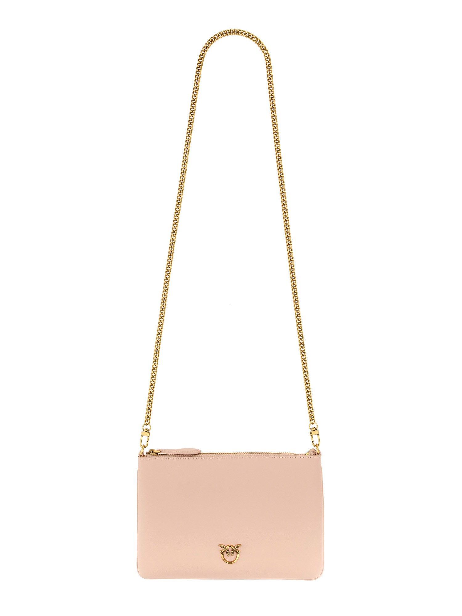 PINKO    LOVE FLAT CLASSIC LEATHER BAG