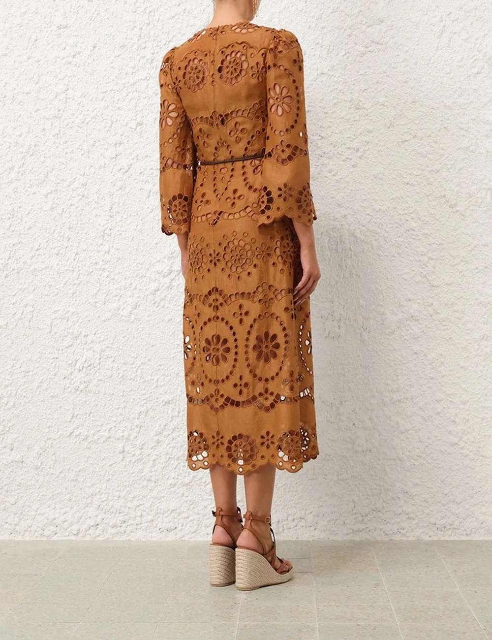 Pop Embroidered Midi Dress