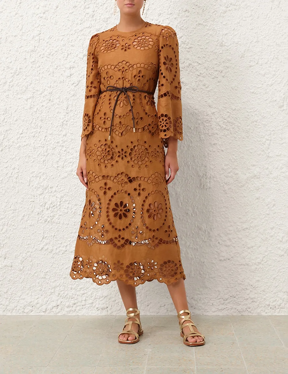 Pop Embroidered Midi Dress