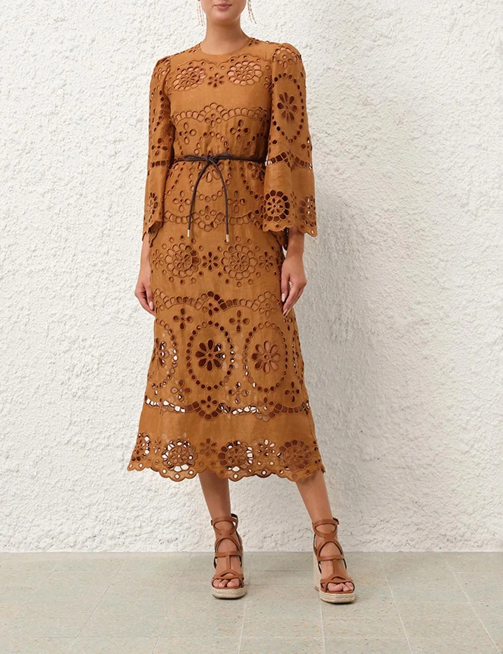 Pop Embroidered Midi Dress