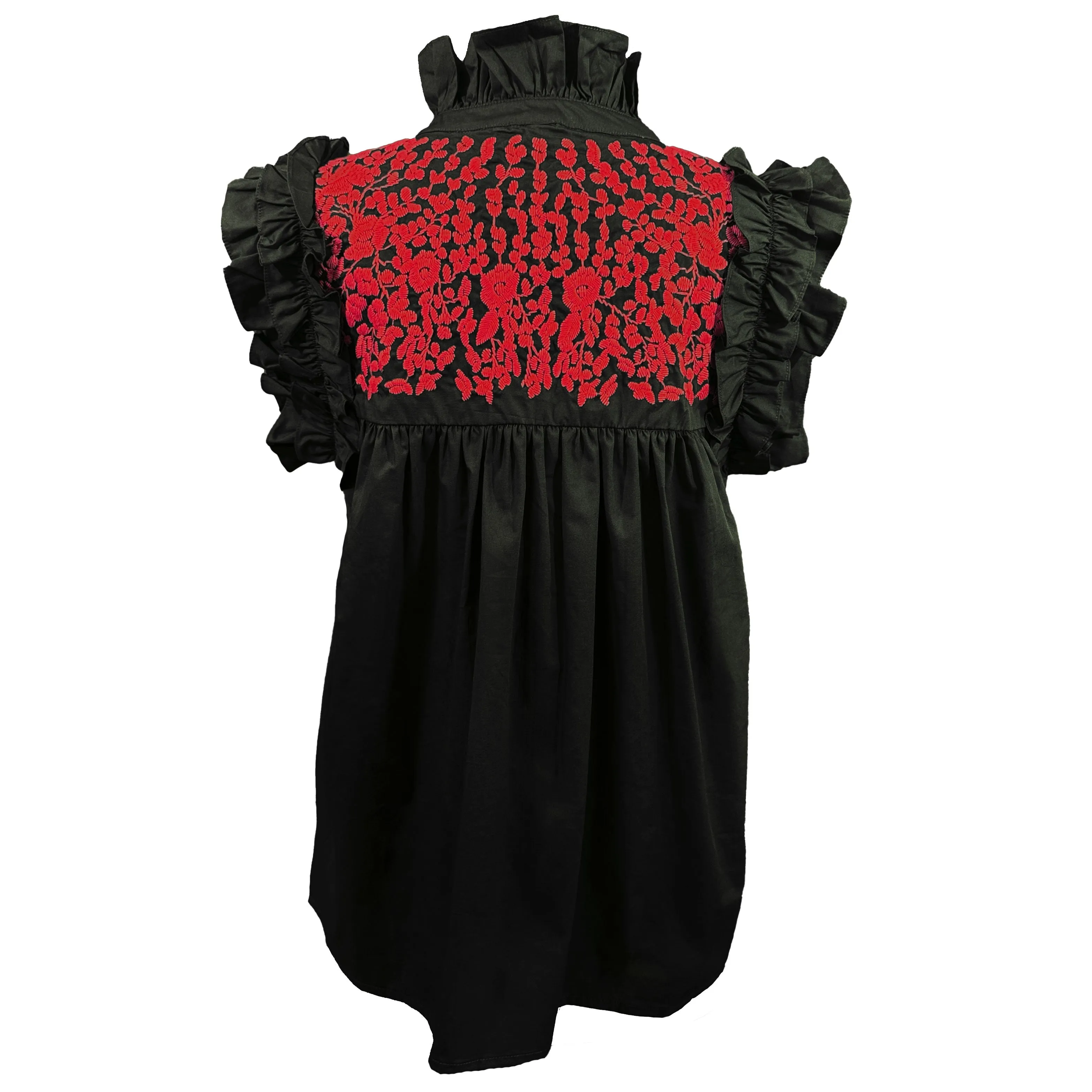 PRE-ORDER: Texas Tech/Georgia Black + Red Hummingbird Blouse (early August ship date)