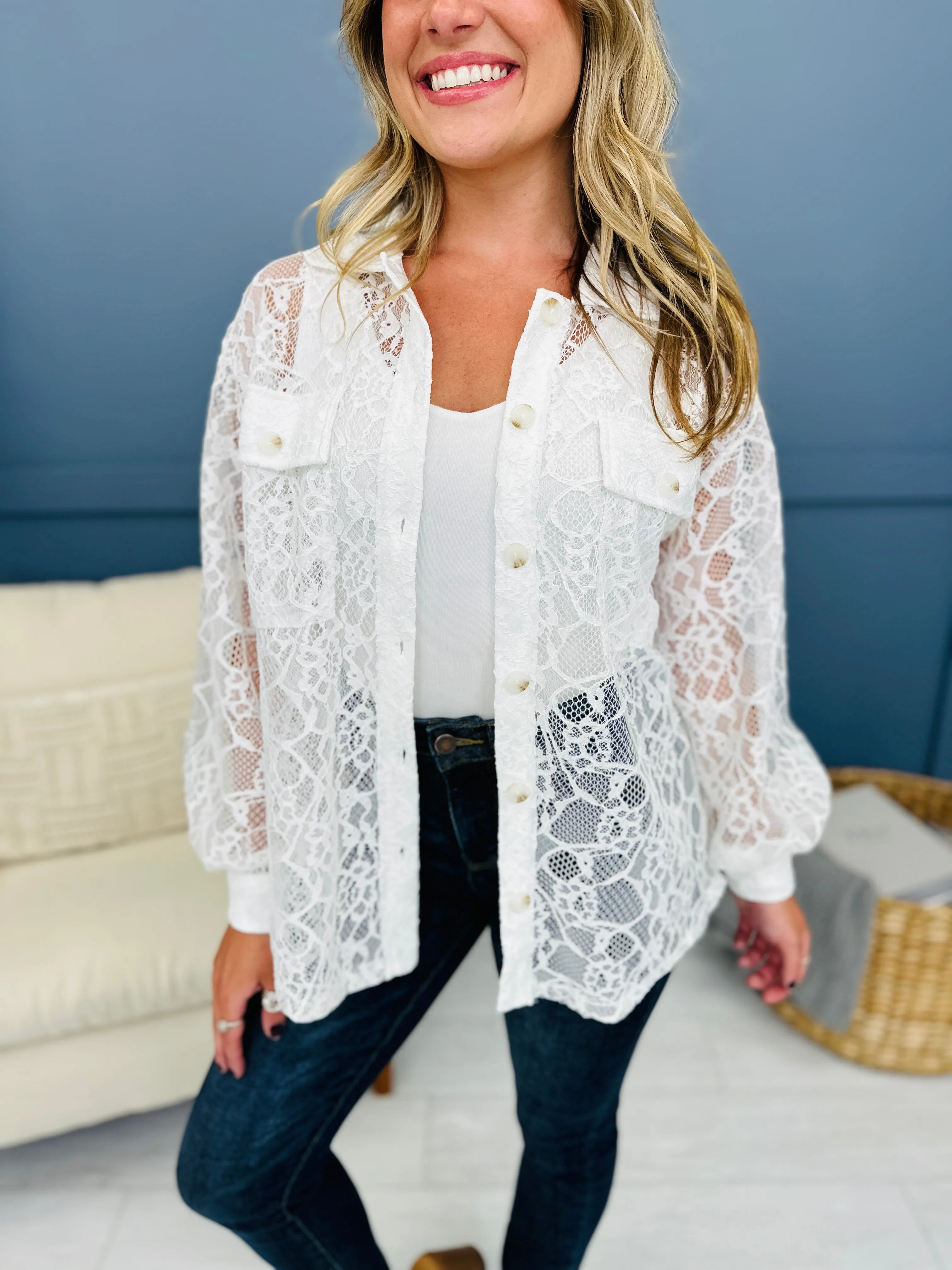 REG/CURVY Summer Steal Lovely Lace Shacket--Multiple Colors