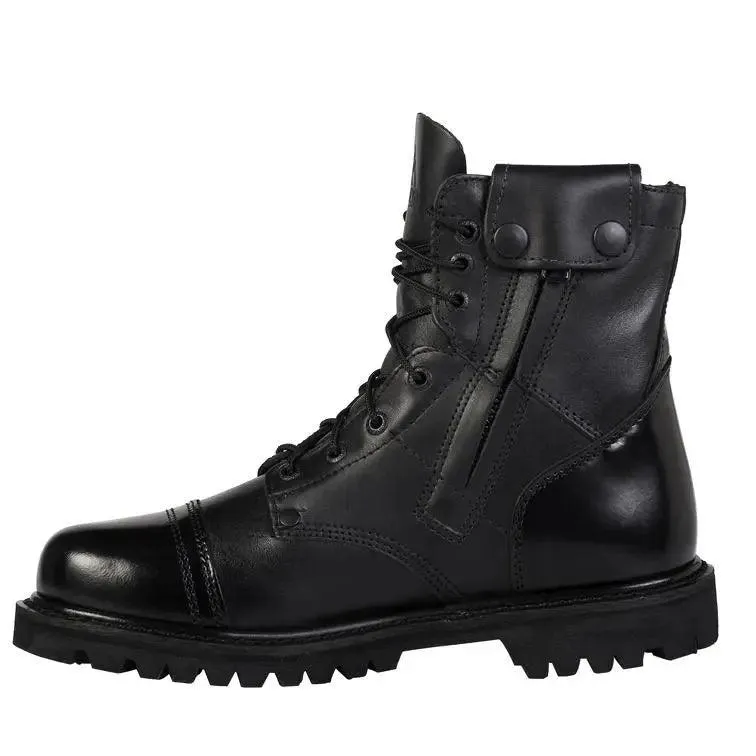 Rocky Side Zipper Black Leather 7 Jump Boot 2091