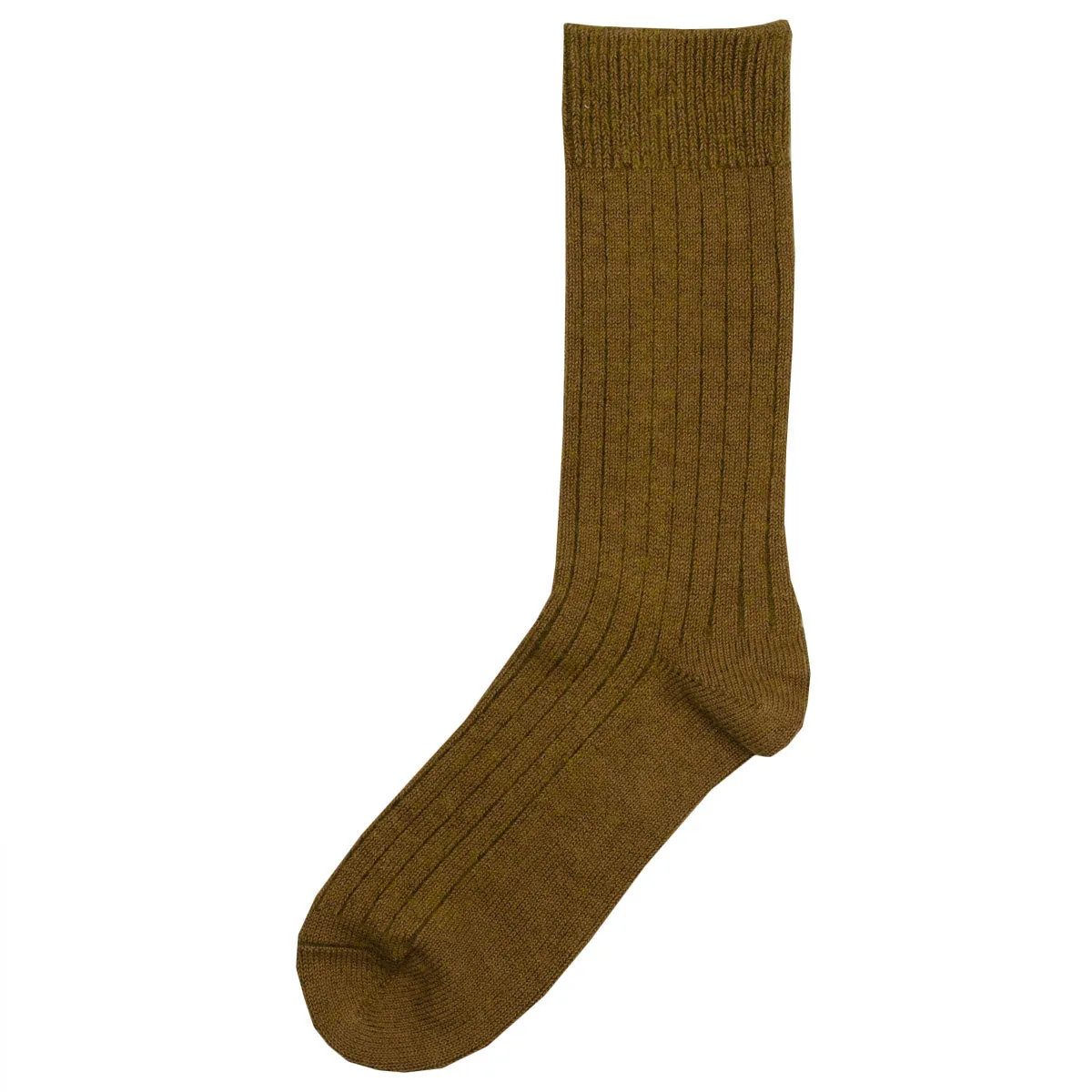 RoToTo - Cotton Wool Rib Socks - O.D.