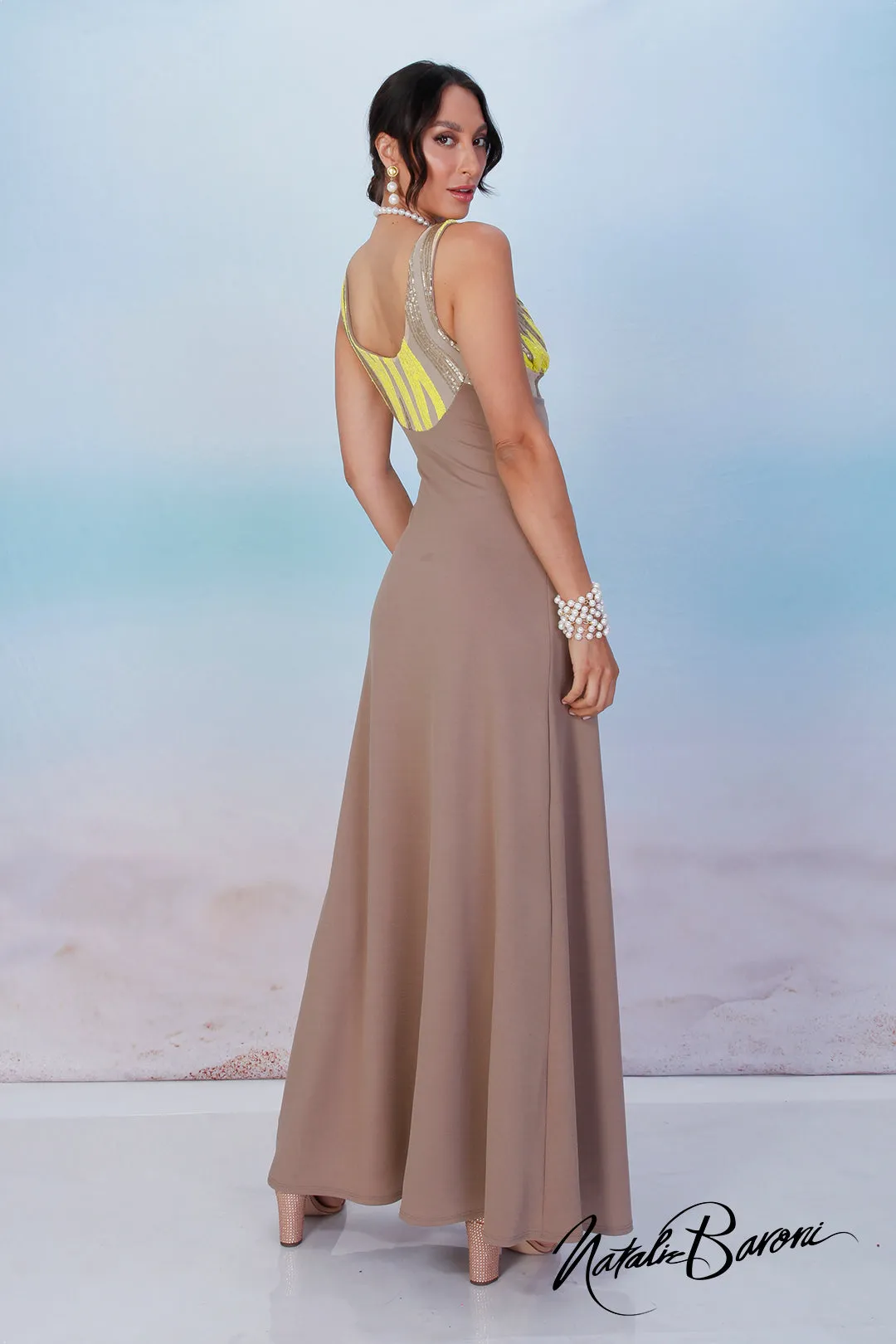 Smokey Topaz Long Dress - La Scala