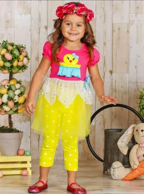 Sparkle Chickadee Tutu Capris Legging Set