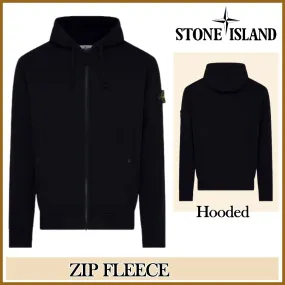 STONE ISLAND  |Street Style Long Sleeves Plain Cotton Logo Sweaters