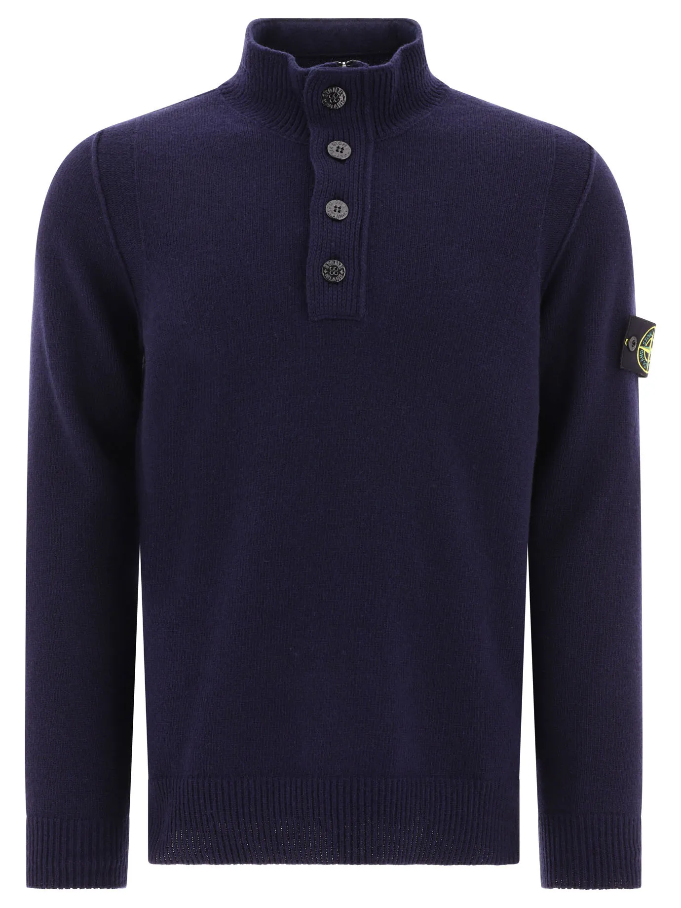 STONE ISLAND  |Unisex Blended Fabrics Street Style Plain Logo Sweaters