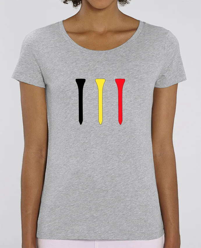 T-Shirt en coton bio TEES NOIR JAUNE ROUGE Belgique