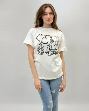 T-shirt in cotone con stampa disegni