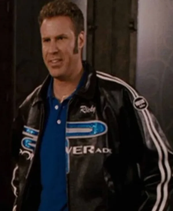 Talladega Nights Ricky Bobby Black Jacket - William Jacket