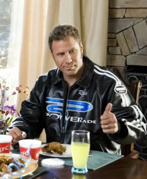 Talladega Nights Ricky Bobby Black Jacket - William Jacket