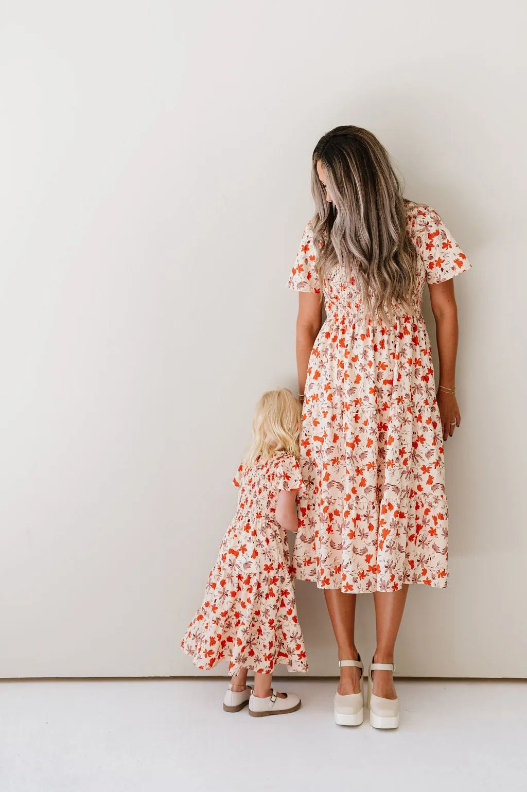 Tayla Dress in Dark Cream - Kids