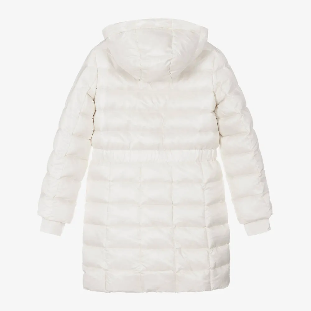 Teen Girls Ivory Down Padded Puffer Coat