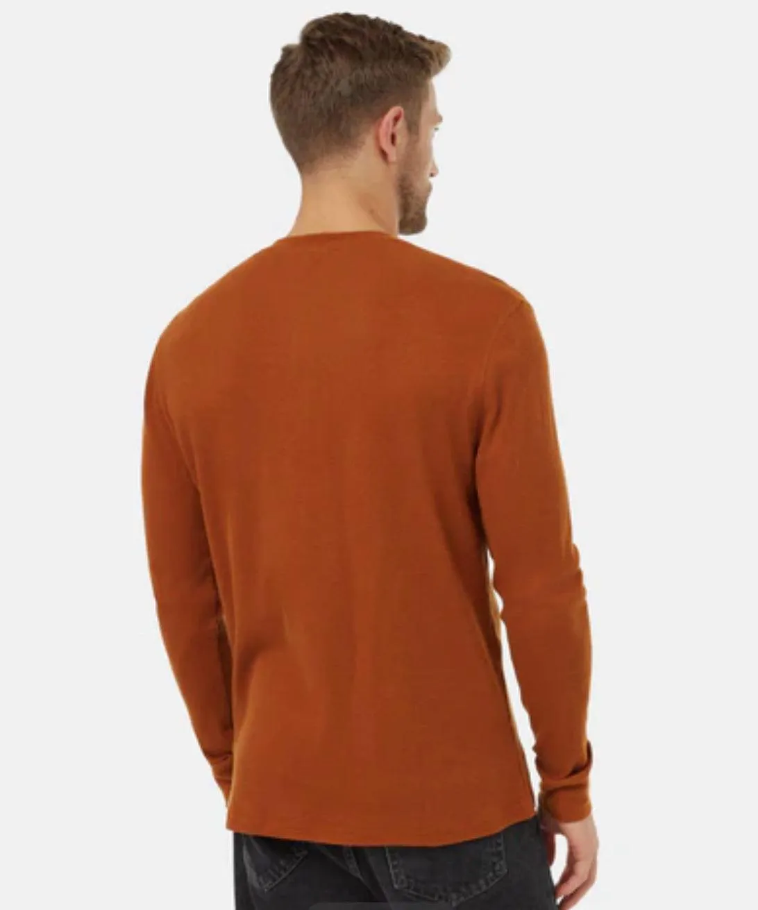 Tentree TreeWaffle Henley Longsleeve In Toffee