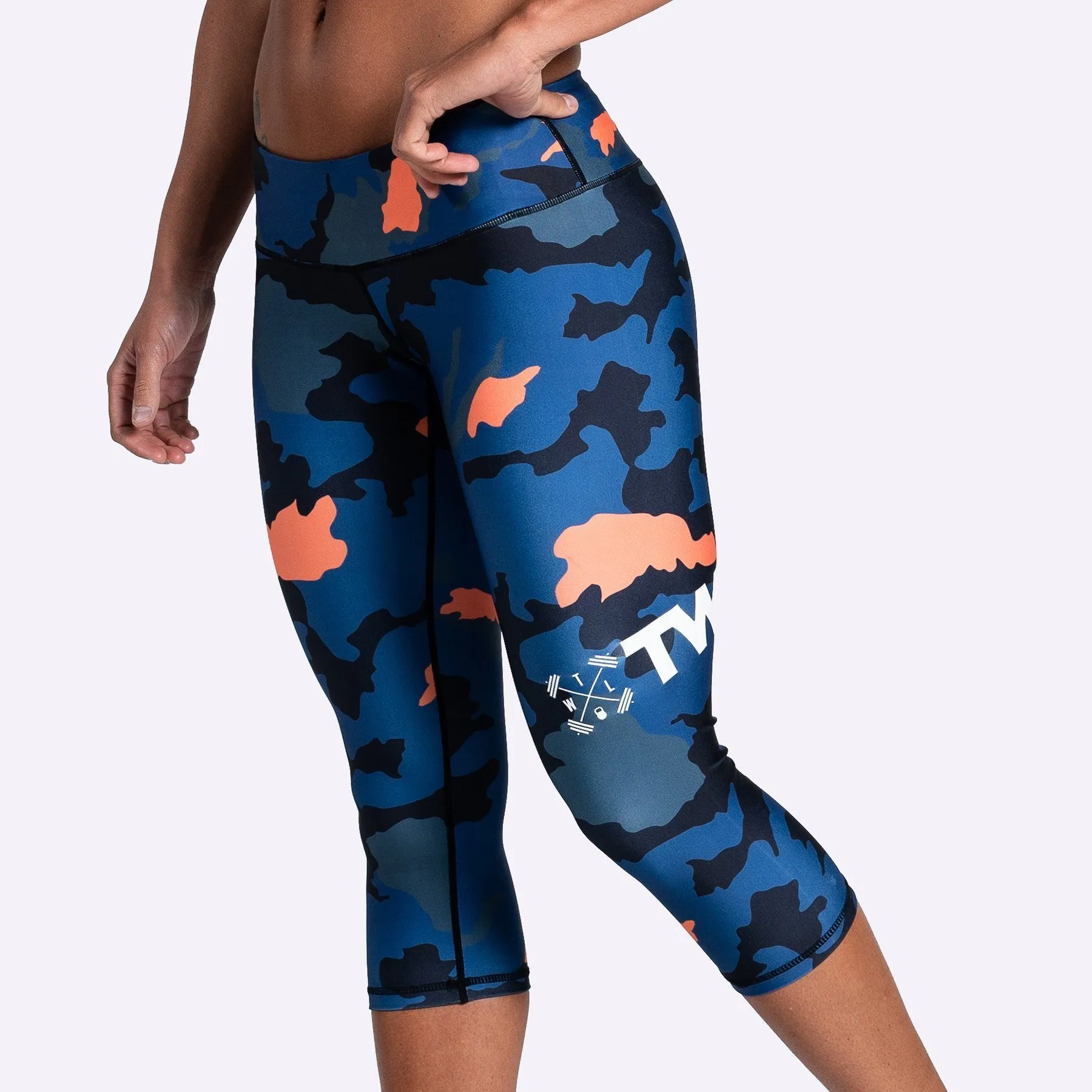 The WOD Life - Women's Lazerline Crop Tights - Beacon