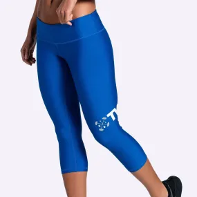 The WOD Life - Women's Lazerline Crop Tights - Surf Blue