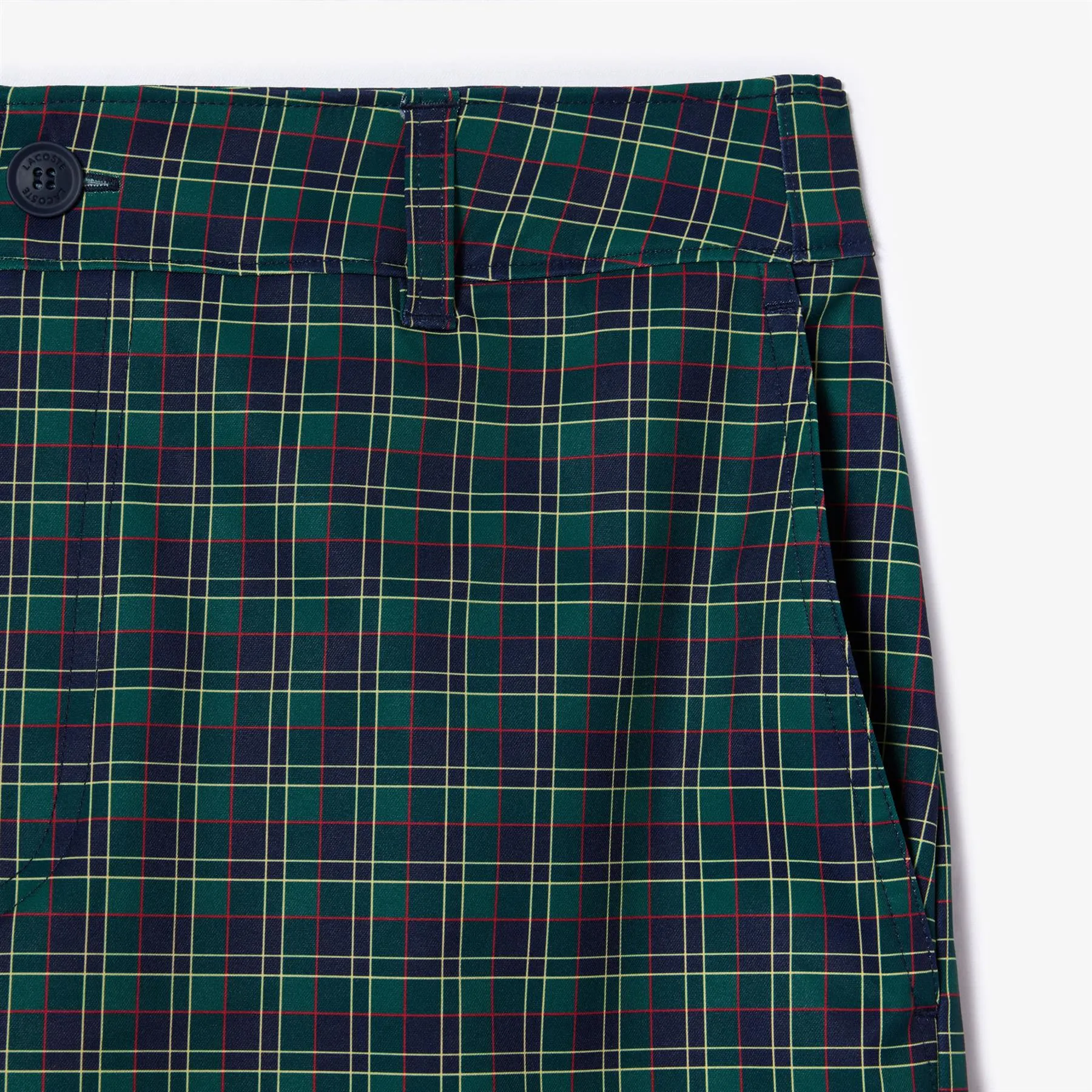 Ultra-Dry Relaxed Fit Checked Bermuda Shorts Navy/Red - SS24