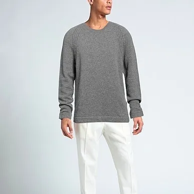 VERSACE  |Unisex Wool Cashmere Street Style U-Neck Long Sleeves Plain