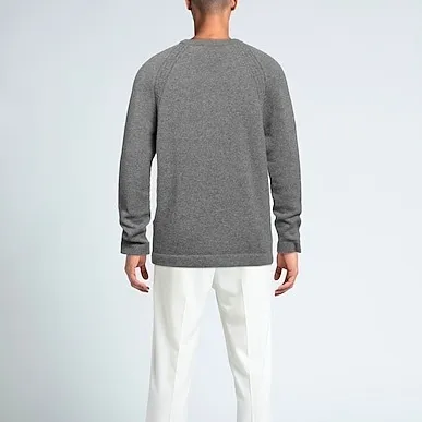 VERSACE  |Unisex Wool Cashmere Street Style U-Neck Long Sleeves Plain