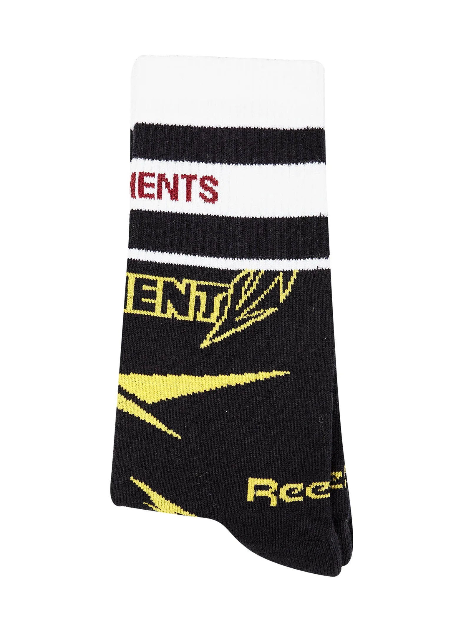 Vetements Logo Printed Ribbed Socks