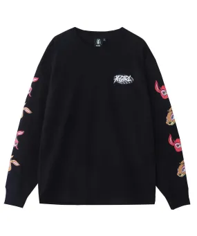 X-GIRL × KOZIK BUNNY L/S Tee Black