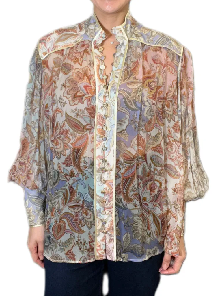 Zimmermann Paisley Silk Blouse - size 3