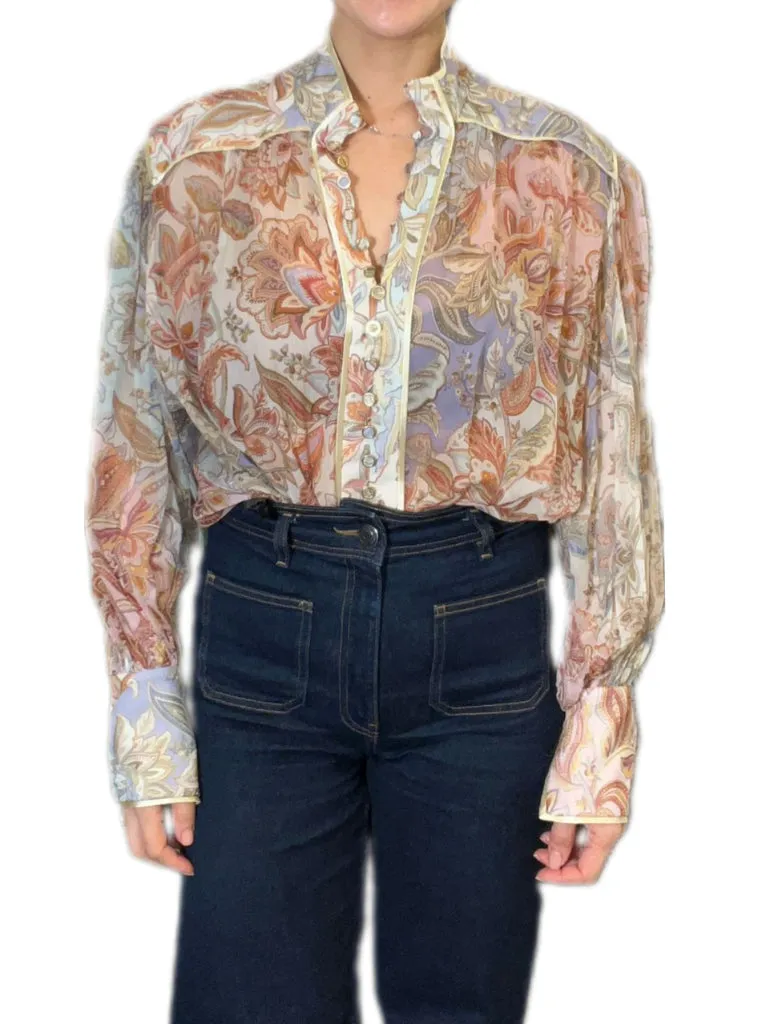 Zimmermann Paisley Silk Blouse - size 3